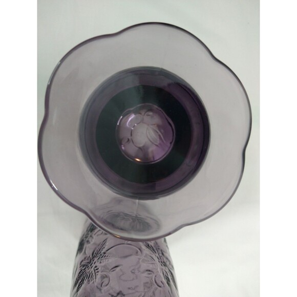 Set of 2 Princess House Amethyst Fantasia Purple Footed Iced Tea Tumblers 20oz - Picture 6 of 10